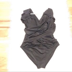 Draped Fabric Strappy Swimsuit NEW